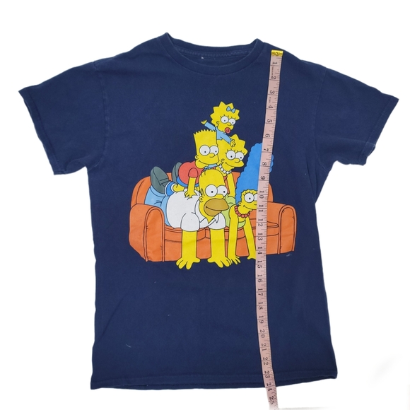Simpsons tee shirt navy colored with Simpson graphic. - Picture 3 of 5